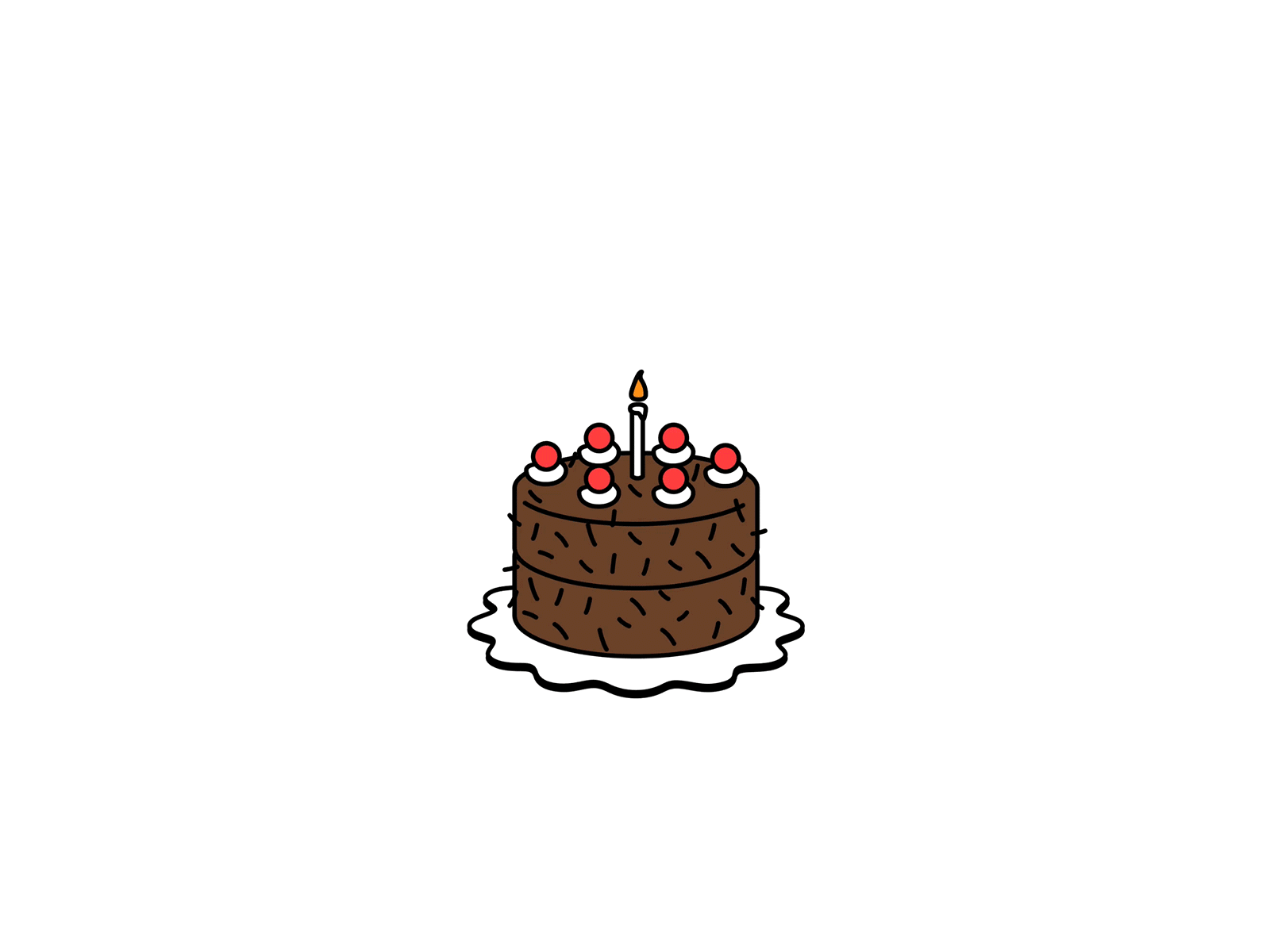 The cake is a lie animation cake chilltober illustration inktober inktober2019 invision studio invisionstudio portal portals
