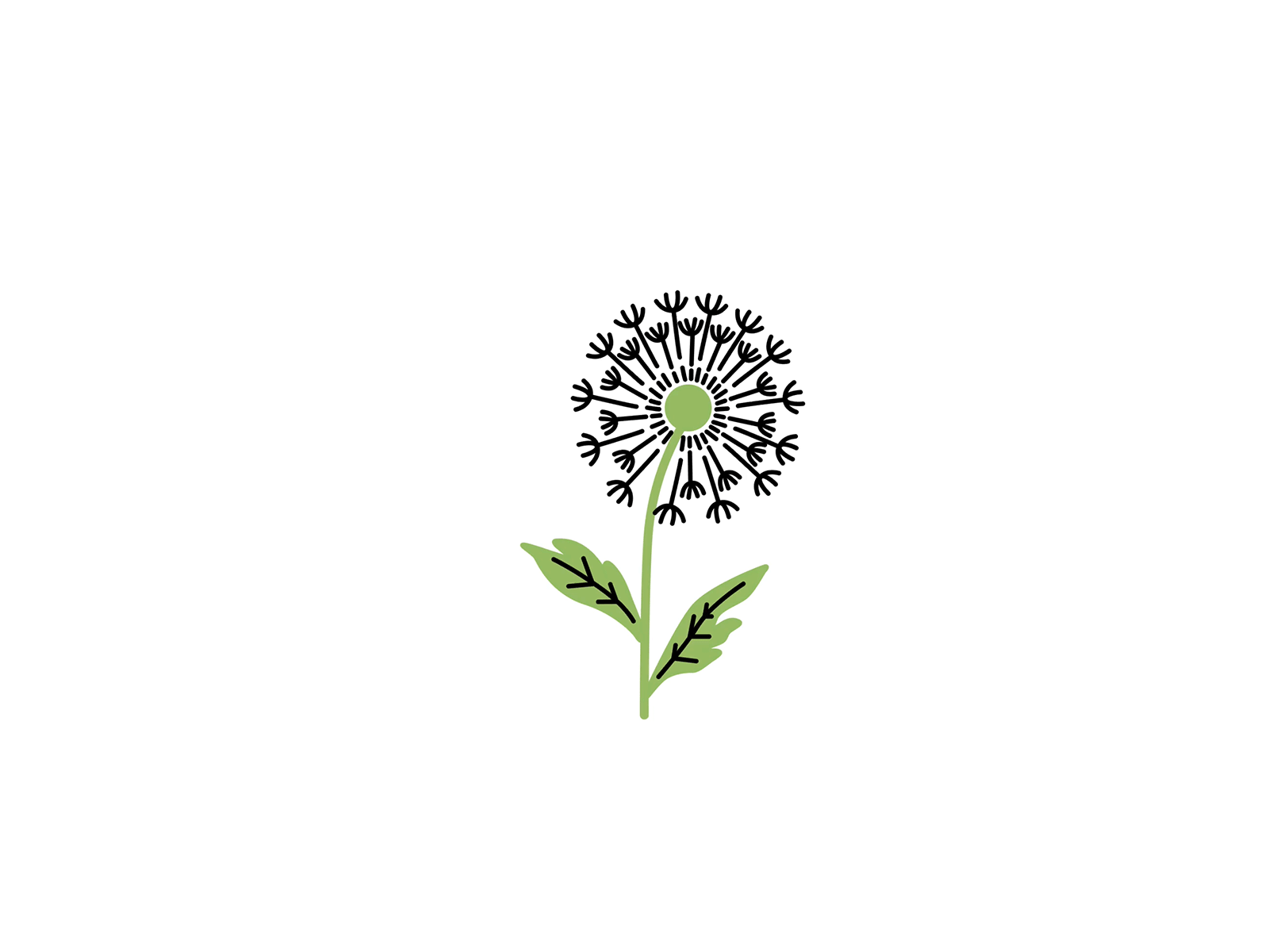 Dandelion animation chilltober dandelion illustration inktober inktober2019 invision studio invisionstudio wind