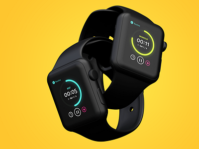 HIIT Timer Apple Watch App app apple watch design fitness ui