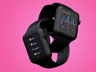 Mood Tracker Apple Watch App app apple watch design mental health ui
