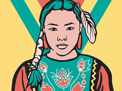 Autumn Peltier water warrior. illustration vector