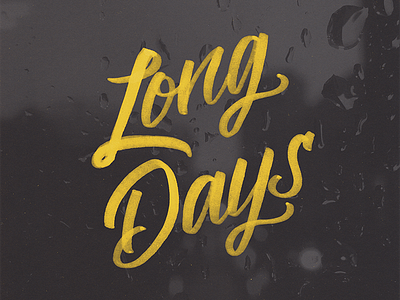 Longdays Hand Lettering brush lettering calligraphy graphic design hand lettering ligature