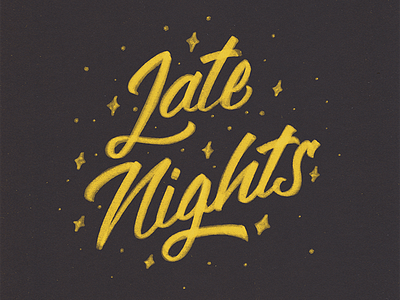 Late Nights Hand Lettering brush lettering calligraphy graphic design hand lettering ligature