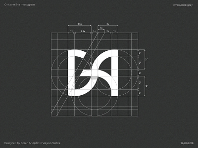 GA Monogram Logo branding hello dribbble icon logo vector
