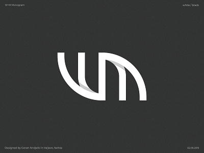 WM Monogram branding icon logo mark minimalism monogram symbol typography vector