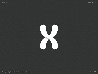 Letter X branding icon letter logo mark minimalism shape typography vector