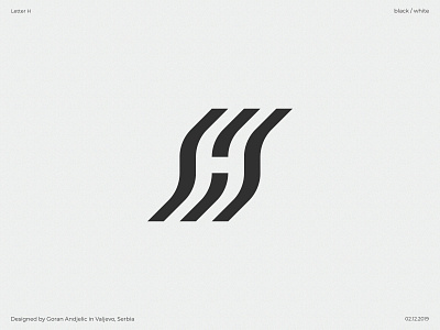 H branding icon letter logo mark minimalism typography vector