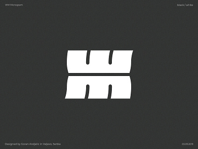 WM Monogram branding experiment icon illustration letter logo mark minimalism monogram shape symbol typography vector