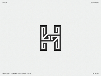 Letter H design experiment icon illustration letter logo shape symbol typeface typography vector