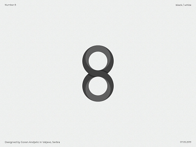 Number 8 branding design experiment icon illustration letter logo mark minimalism shape symbol typography vector