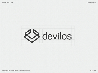 devilos branding devil icon logo minimalism stacks technology
