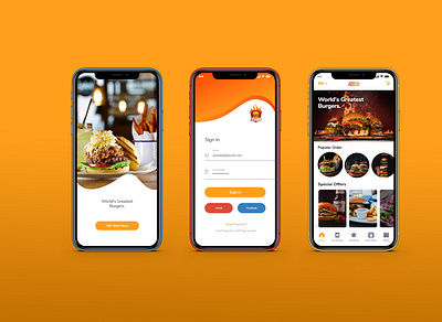 Foodies Restaurant Apps UI Design design food apps freebie mobile app design mobile ui restaurant app ui user interface design