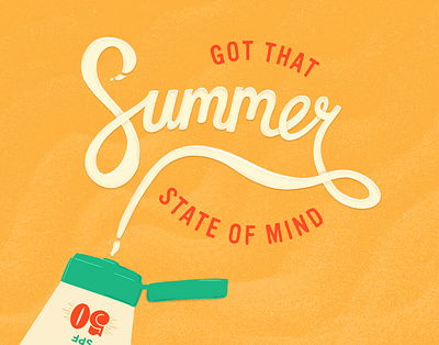Summer State of Mind lettering procreate summer summertime sunscreen type typography