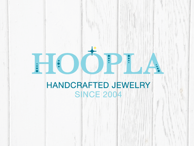 Hoopla Handcrafted Jewelry Logo embellished jewelry retail serif shine shop spark