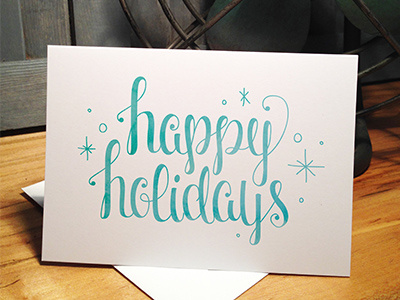 Happy Holidays calligraphy christmas hand lettering holidays script snow typography