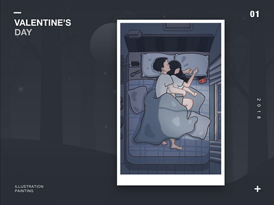 Valentine's Day icon illustration onboarding，2.5d ui valentine
