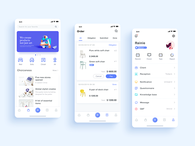 An app used by shopping guide in the mall app design shopping ui