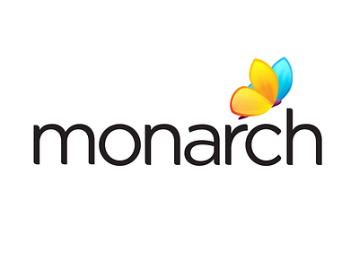 Monarch Logo brand butterfly education fly learning logo