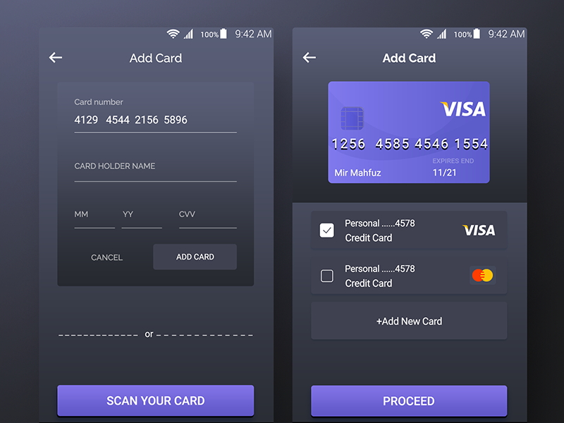 Checkout - Adding new card by Mir Mahfuz on Dribbble