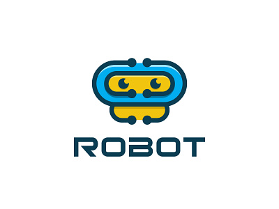 Robot Vector Mascot Logo Design