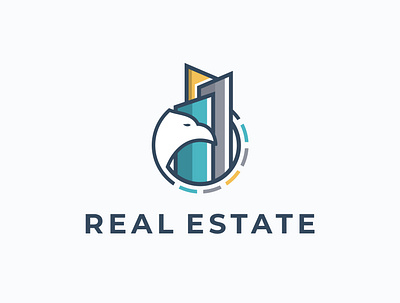 Real estate logotype vector template abstract animal background branding business concept design element emblem vector