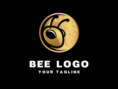 Bee logo abstract animal art concept design emblem icon illustration logo typography