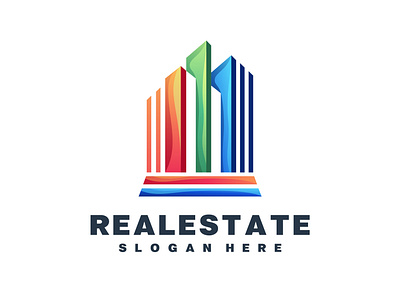 Realestate logo 1 abstract art business concept design emblem icon illustration sign vector