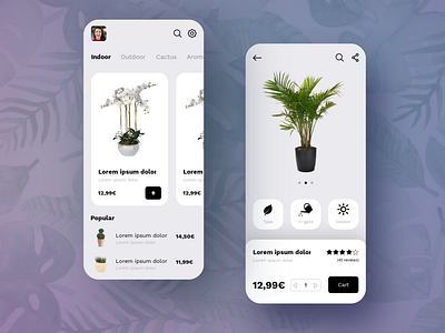 Plants app UI #madewithpenpot app concept design penpot ui ux