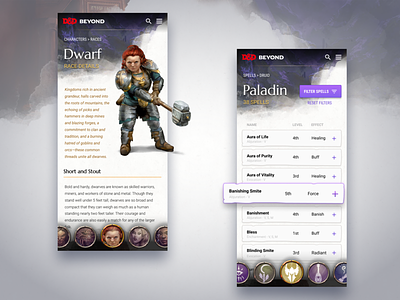 Dnd Beyond android beyond concept design dnd dungeons and dragons games ios roleplaying rpg ui ux
