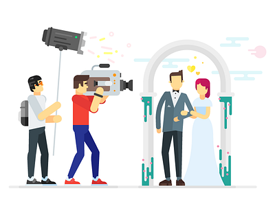 Wedding 2d character design google illustration material material illustration svg vector web wedding