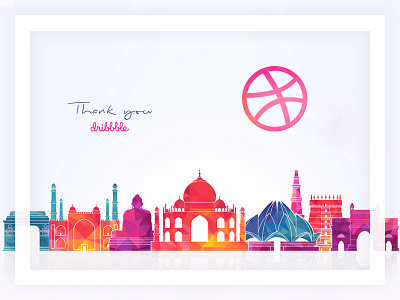 Cheeers To Dribbble brand design design agency design studio india thank you thanks trionn desgn uiux web