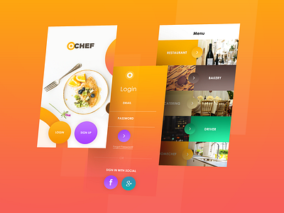 OCHEF : Food Delivery app design apps designer food delivery mobile application design ui user experience user interface ux