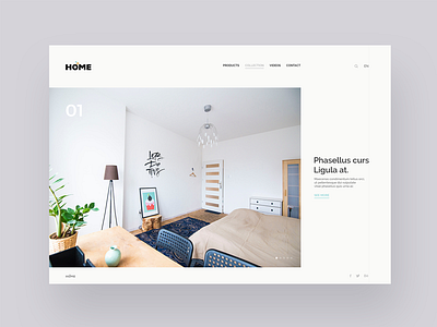 Home Decore Website idea app clean design flat logo ui ux web website