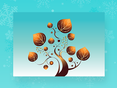 Golden Tree 2d gold gradient illustration money tree vector