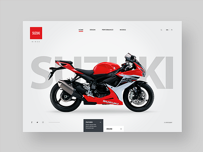 Bike Website Design clean design flat landing page logo typography ui user experience ux visual design web