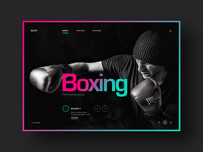 Sports game website design concept black branding clean dark design flat gradient icon landing page typography ui ux web website