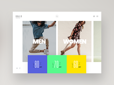 Okalo Shopping : The EShop Design clean design ecommerce landing page minimal shopping app typography user interface web