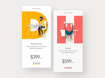 Mobile app: Pricing pages