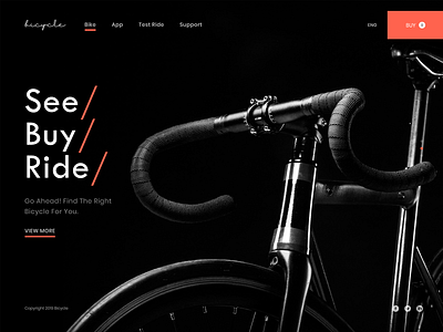 Online Cycle Store black clean dark design ecommerce flat landing page ui ux web website