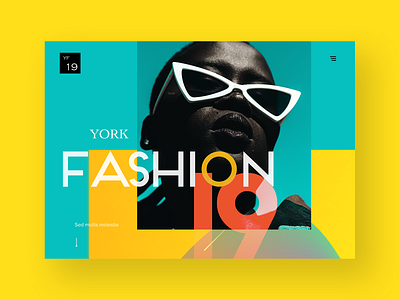 Fashion 2019 : A Fashion Show Website Design clean dark design flat landing page typography user interface ux web website