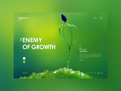 The Enemy of Growth clean concept design fresh full background gradient green landing page typography web webdesign website website design