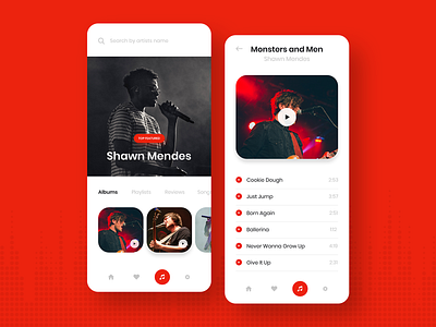 Music app designs