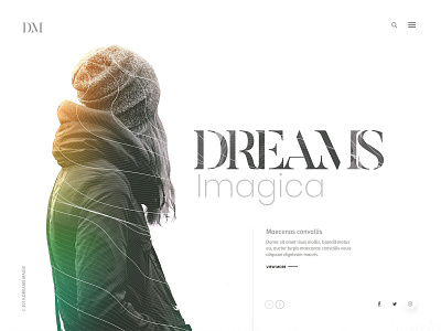 Dreams Imagica art clean clean design concept design design dream girl imagica landing page light personal portfolio sliders typography web web design website website design women