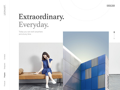 Leomart : Office Space clean everyday extraordinary fresh design homepage design landing page office space seating web design webdesign website website concept