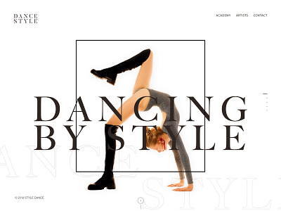 Dance Style academy clean dance dance classes dance music dance studio dancing landing page light new trend typography web design website