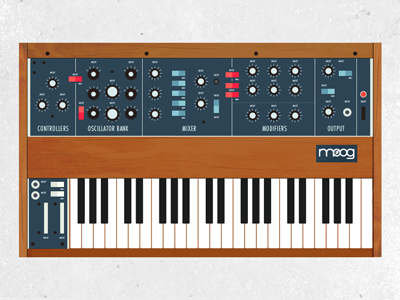 Moog D glindon illustration moog synthesizer