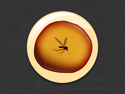 Amber amber badge glindon illustration mosquito