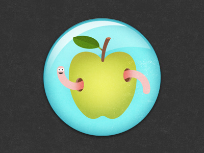 Apple apple badge fruit glindon illustration