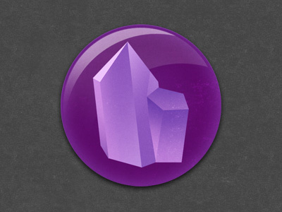 Crystal badge crystal glindon illustration