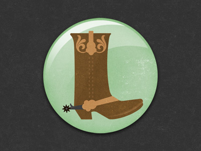 Boot Badge badge boot gamehouse glindon illustration pin